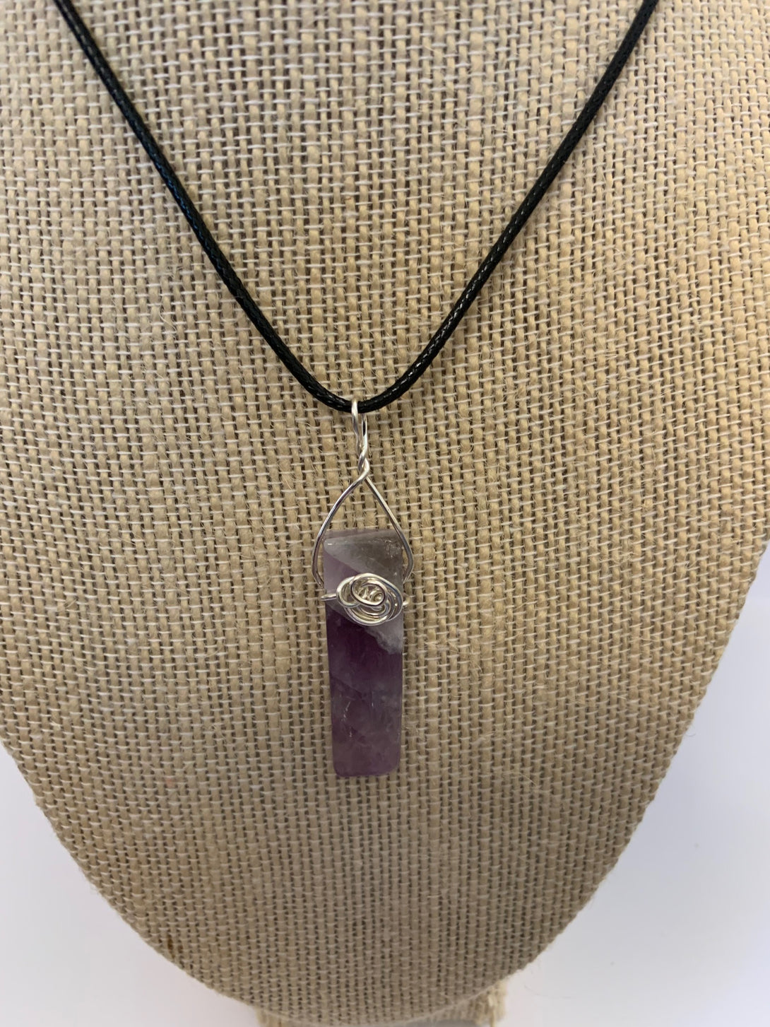 Quicksilver Creations - Pendant - Amethyst-silver plated wrap-18