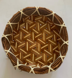 Debbie McClelland - Basket with cedar and cane - 5" D x 2"H -  -  - McMillan Arts Centre & MAC Box Office