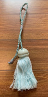 Lynn Northwood - Pottery - Tassel - light blue with light blue tassel, 6"L