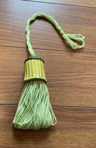 Lynn Northwood - Pottery - Tassel - light green/yellow ceramic, light green tassel, 5