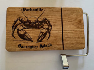 Colin Parker - Wood Cheese Board - Crab Motif 10"x5.5" -  -  - McMillan Arts Centre & MAC Box Office