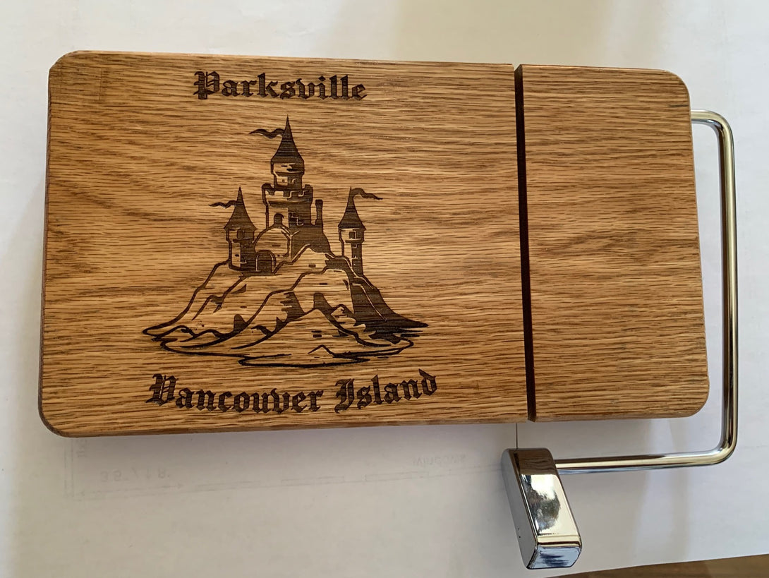 Colin Parker - Wood Cheese Board -SandCastle motif 10