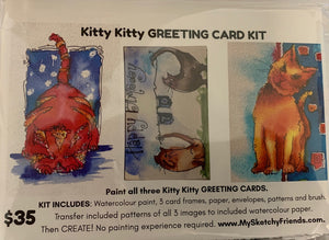 Carla Flegel - Card Kit - Kitty Kitty Greeting Card Kit
