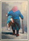 Fay St. Marie - Card -"Babushka Widow with Clothes"
