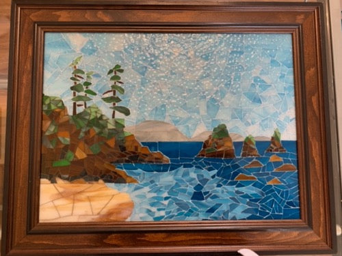 Catherine Dennis-Mosaic-Looking South framed 19.5