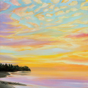 Sunset Sky Study, by Sheryl Sawchuk - Sheryl Sawchuk - McMillan Arts Centre Gallery, Gift Shop and Box Office - Vancouver Island Art Gallery