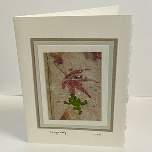 Lynn Orriss - Card - "Frog & Leaf" - original painting