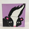Mary-Ann Quist - Painting - Skunk - 4" x 4"