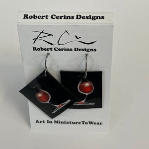 Robert Cerins - Earrings - Cocktail - Diamond and Square - Robert Cerins - McMillan Arts Centre Gallery, Gift Shop and Box Office - Vancouver Island Art Gallery