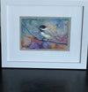 Angie Bettam - Watercolour Painting - "Chickadee" framed