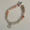Alasha Lantinga - Bracelet (Stretchable) - Pink Opal, White Agate, Moonstone charm