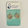 Sacred Coast Ceramics - Earrings - Orange Dragonfly, small circle