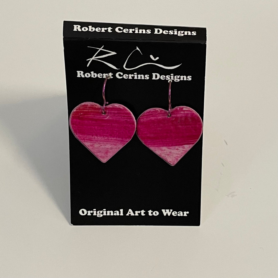 Robert Cerins - Earrings -  Heart - Robert Cerins - McMillan Arts Centre Gallery, Gift Shop and Box Office - Vancouver Island Art Gallery