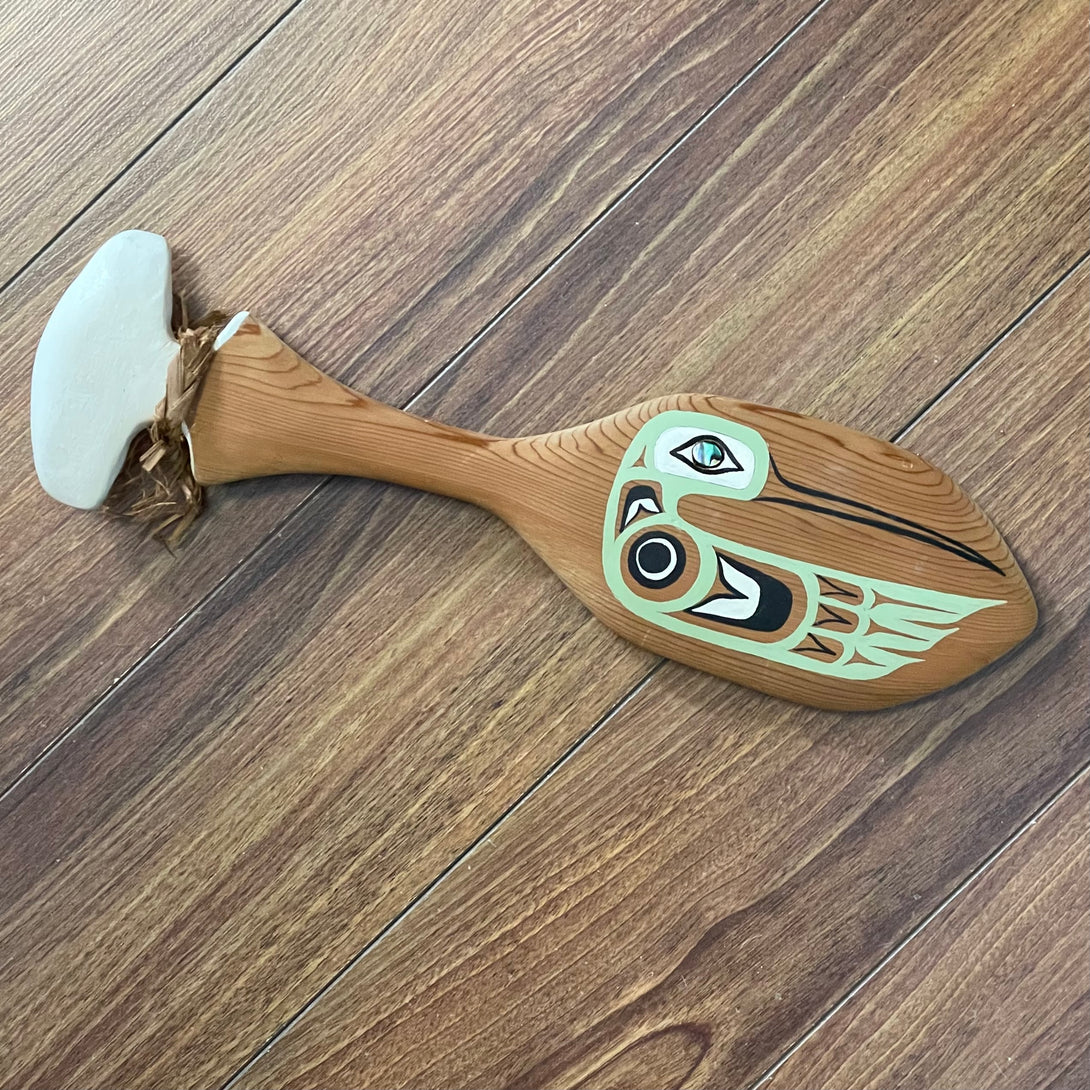 Mike Bellis - Carving - Green Hummingbird Paddle - Large - Mike Bellis - McMillan Arts Centre Gallery, Gift Shop and Box Office - Vancouver Island Art Gallery