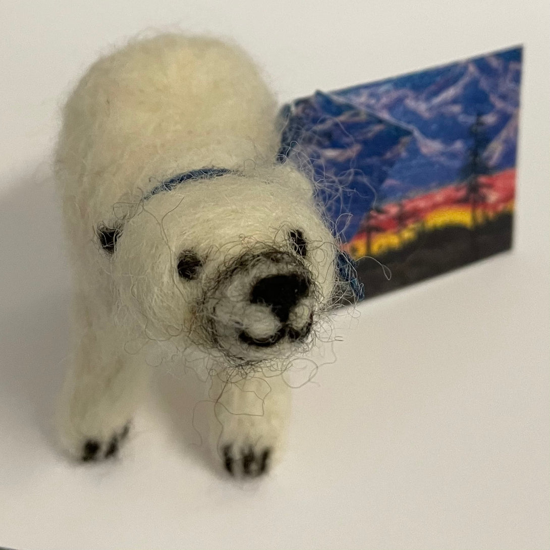 Kate Beauregard - Felted Polar Bear by Kate Beauregard - McMillan Arts Centre - Vancouver Island Art Gallery