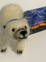 Load image into Gallery viewer, Kate Beauregard - Felted Polar Bear - Kate Beauregard - McMillan Arts Centre Gallery, Gift Shop and Box Office - Vancouver Island Art Gallery
