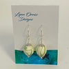 Lynn Orriss  - Earrings - Green  & cream swirl  - medium ball