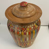 Gordon Grenon - Wood - Lidded Urn made of Resin & Coloured penscils - 4 1/2" x 8 1/2"