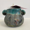 Crystal Burgess - Raku candle - medium size