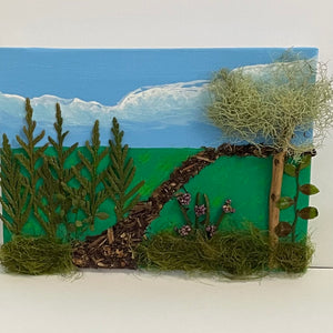 Jan Myers - Mixed Media - "A Walk in the Park"  7" x 5" - Jan Myers - Mixed Media - McMillan Arts Centre & MAC Box Office