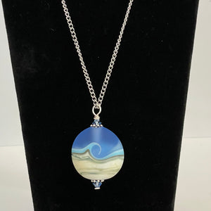 Garry White (Glass in Motion) - Necklace - Lampwork pendant - Large Circle - Garry White - Glass in Motion - McMillan Arts Centre Gallery, Gift Shop and Box Office - Vancouver Island Art Gallery