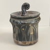 Crystal Burgess - Raku jar with lid - "Adjust"