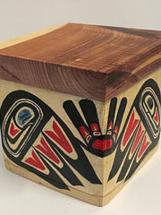 Load image into Gallery viewer, John Bellis - Carving - Bentwood Box - Bear &amp; Eagle - John Bellis - McMillan Arts Centre Gallery, Gift Shop and Box Office - Vancouver Island Art Gallery
