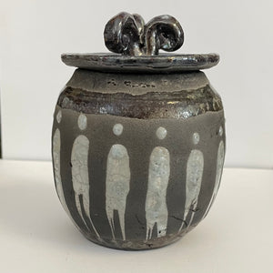 Crystal Burgess - Raku jar with lid - "Unity" - Crystal Burgess - Pottery - McMillan Arts Centre & MAC Box Office