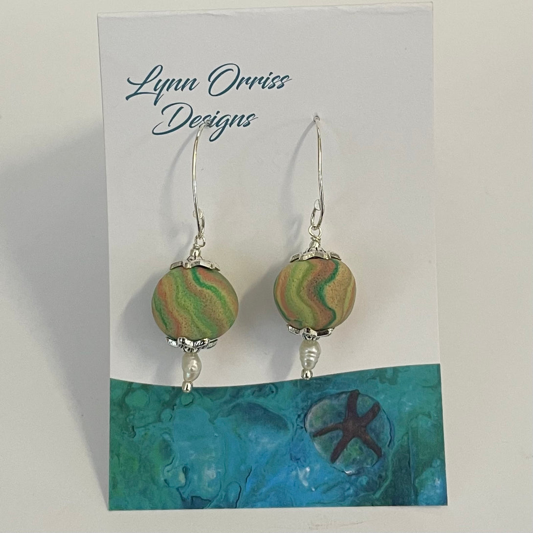 Lynn Orriss - Earrings - Medium Ball Swirl - Lynn Orriss - Jewellery - McMillan Arts Centre & MAC Box Office