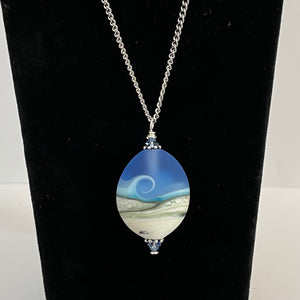 Garry White (Glass in Motion) - Necklace - Lampwork pendant - Oval - Garry White - Glass in Motion - McMillan Arts Centre Gallery, Gift Shop and Box Office - Vancouver Island Art Gallery