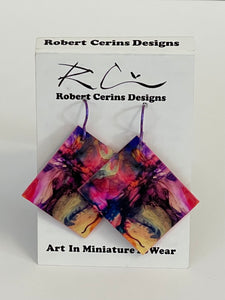 Robert Cerins - Earrings - Abstract - Large Square - Robert Cerins - McMillan Arts Centre Gallery, Gift Shop and Box Office - Vancouver Island Art Gallery