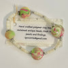 Lynn Orriss - Bracelet -Soft green & peach - Stretchy