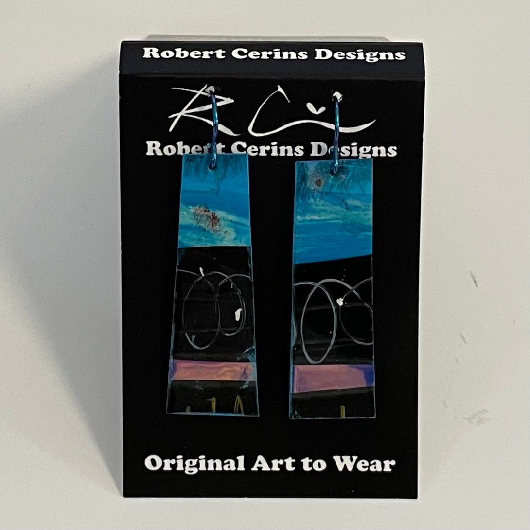 Robert Cerins - Earrings - Blue - Robert Cerins - McMillan Arts Centre Gallery, Gift Shop and Box Office - Vancouver Island Art Gallery