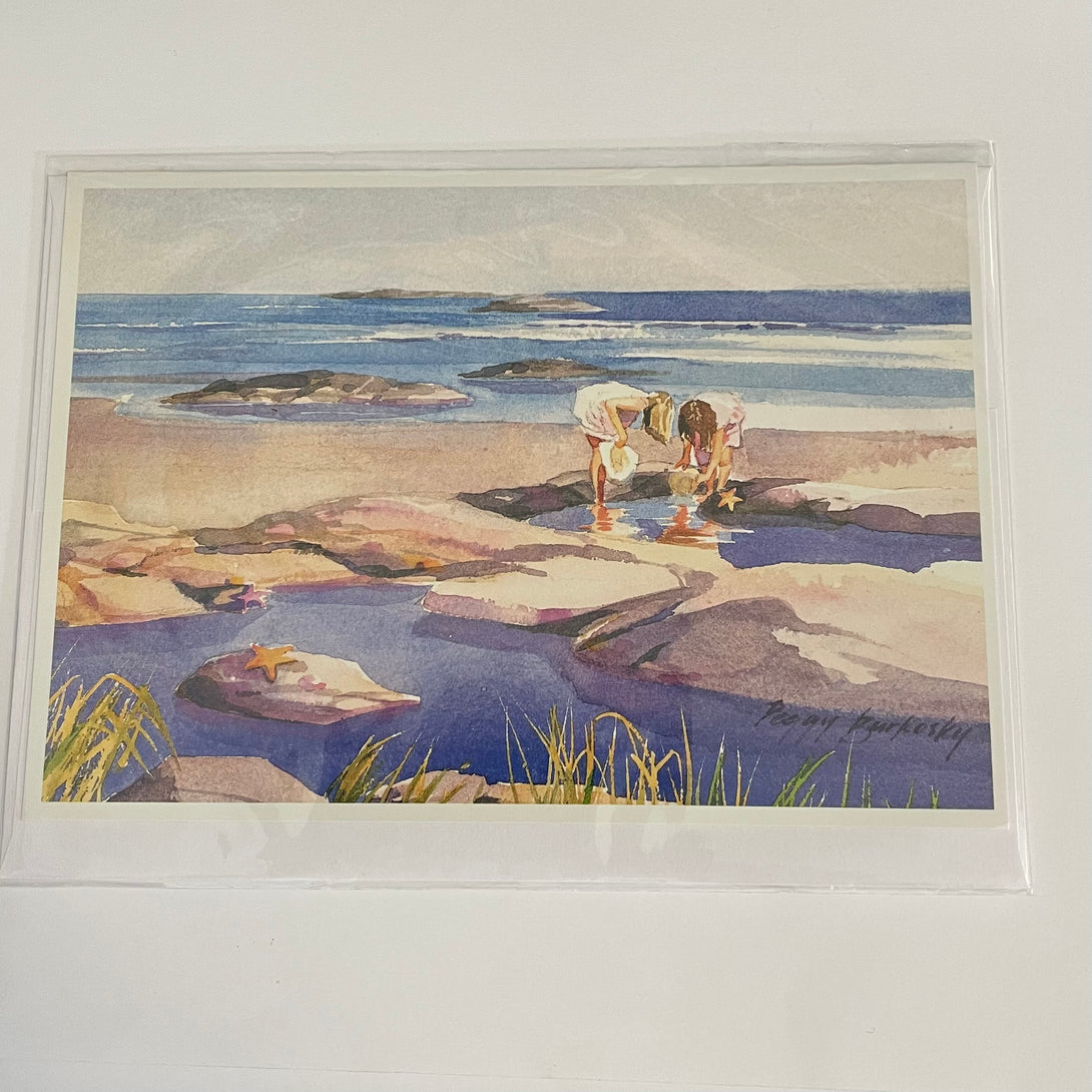 Peggy Burkosky - Card - Searching the Tide Pool - Peggy Burkosky - McMillan Arts Centre Gallery, Gift Shop and Box Office - Vancouver Island Art Gallery