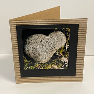 Jane Davidson - Card - Photo of grey heart shaped rock - Jane Davidson - McMillan Arts Centre Gallery, Gift Shop and Box Office - Vancouver Island Art Gallery