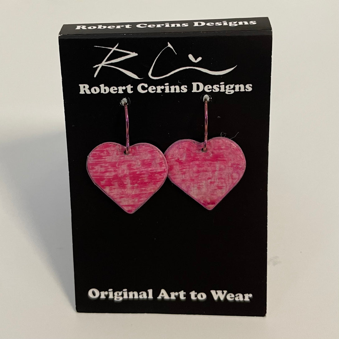 Robert Cerins -Earrings - Small Heart - Robert Cerins - McMillan Arts Centre Gallery, Gift Shop and Box Office - Vancouver Island Art Gallery