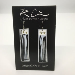 Robert Cerins - Earrings - Black & White - Robert Cerins - McMillan Arts Centre Gallery, Gift Shop and Box Office - Vancouver Island Art Gallery