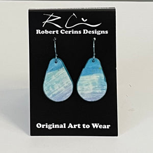 Robert Cerins - Earrings - Blue - Teardrop - Robert Cerins - McMillan Arts Centre Gallery, Gift Shop and Box Office - Vancouver Island Art Gallery