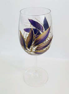 Lori Schiersmann - Glass - Wine Glass - Purple/Gold - Lori Schiersmann - McMillan Arts Centre Gallery, Gift Shop and Box Office - Vancouver Island Art Gallery