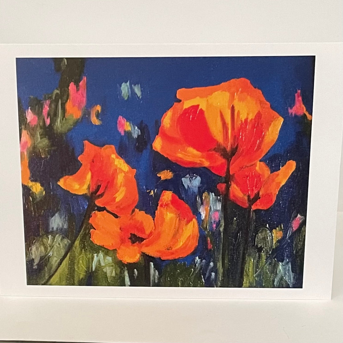 Mary-Ann Quist - Card - Orange Poppy - Mary-Ann Quist - McMillan Arts Centre Gallery, Gift Shop and Box Office - Vancouver Island Art Gallery