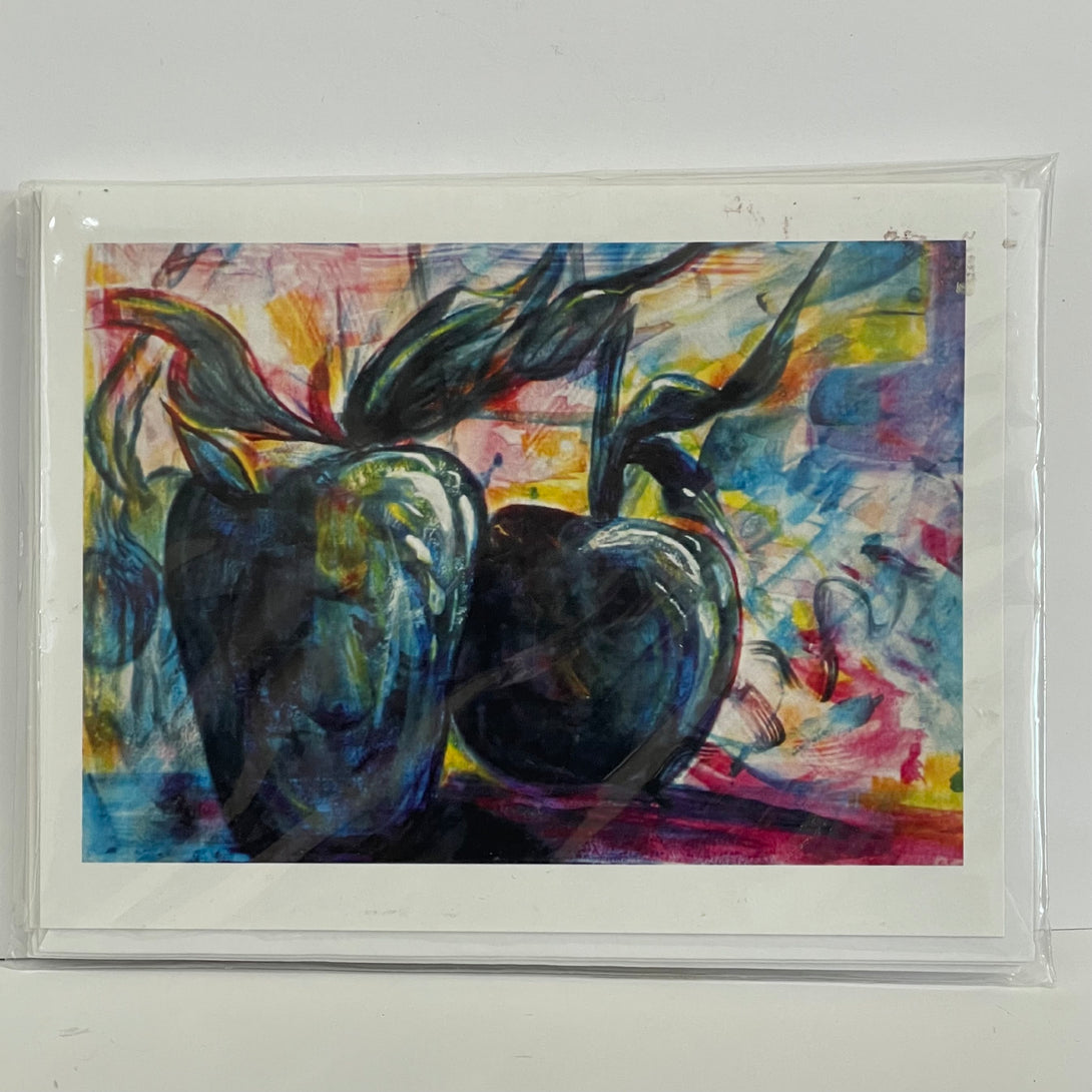 Donna D'Aquino - Card - Glass Apples- set of 4 blank cards - Donna D'Aquino - McMillan Arts Centre Gallery, Gift Shop and Box Office - Vancouver Island Art Gallery