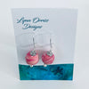 Lynn Orriss  - Earrings - Pink with pearls - medium ball -  hook