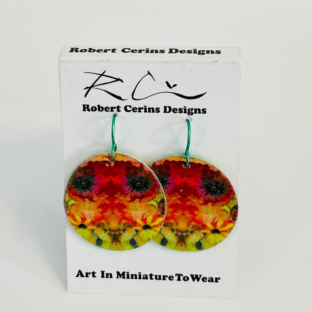 Robert Cerins - Earrings - Abstract - Large Circle - Robert Cerins - McMillan Arts Centre Gallery, Gift Shop and Box Office - Vancouver Island Art Gallery