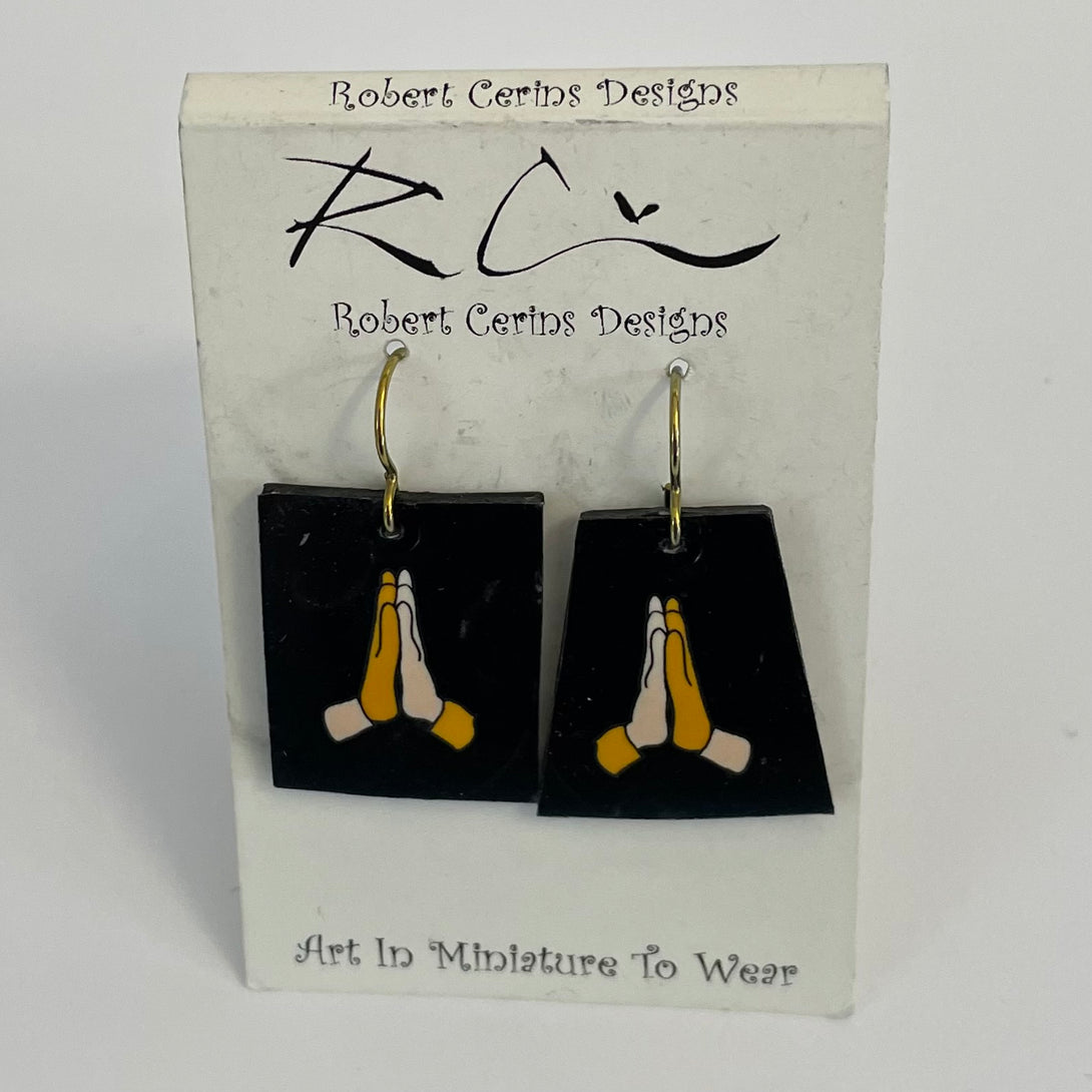 Robert Cerins - Earrings - Namaste - Square and Trapezoid - Robert Cerins - McMillan Arts Centre Gallery, Gift Shop and Box Office - Vancouver Island Art Gallery