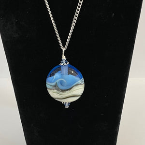 Garry White (Glass in Motion) - Necklace - Lampwork pendant - Round - Garry White - Glass in Motion - McMillan Arts Centre Gallery, Gift Shop and Box Office - Vancouver Island Art Gallery