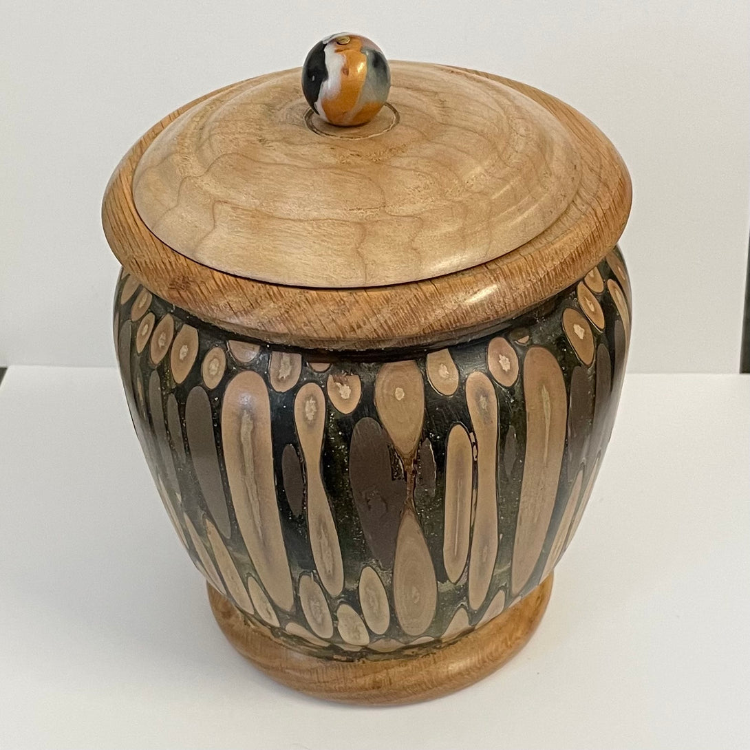 Gordon Grenon - Wood - Lidded Urn made of Resin & Japanese Plum - 5