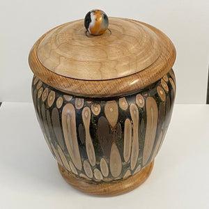 Gordon Grenon - Wood - Lidded Urn made of Resin & Japanese Plum - 5" x 8"