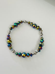 Lynn Orriss - Bracelet - Rainbow crystal, large fit by Lynn Orriss - McMillan Arts Centre - Vancouver Island Art Gallery
