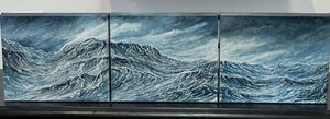 Ray Francis - Oil Painting - "Ocean Triptych"  10" x 36"