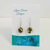 Lynn Orriss - Earrings - Small oval brown & yellow